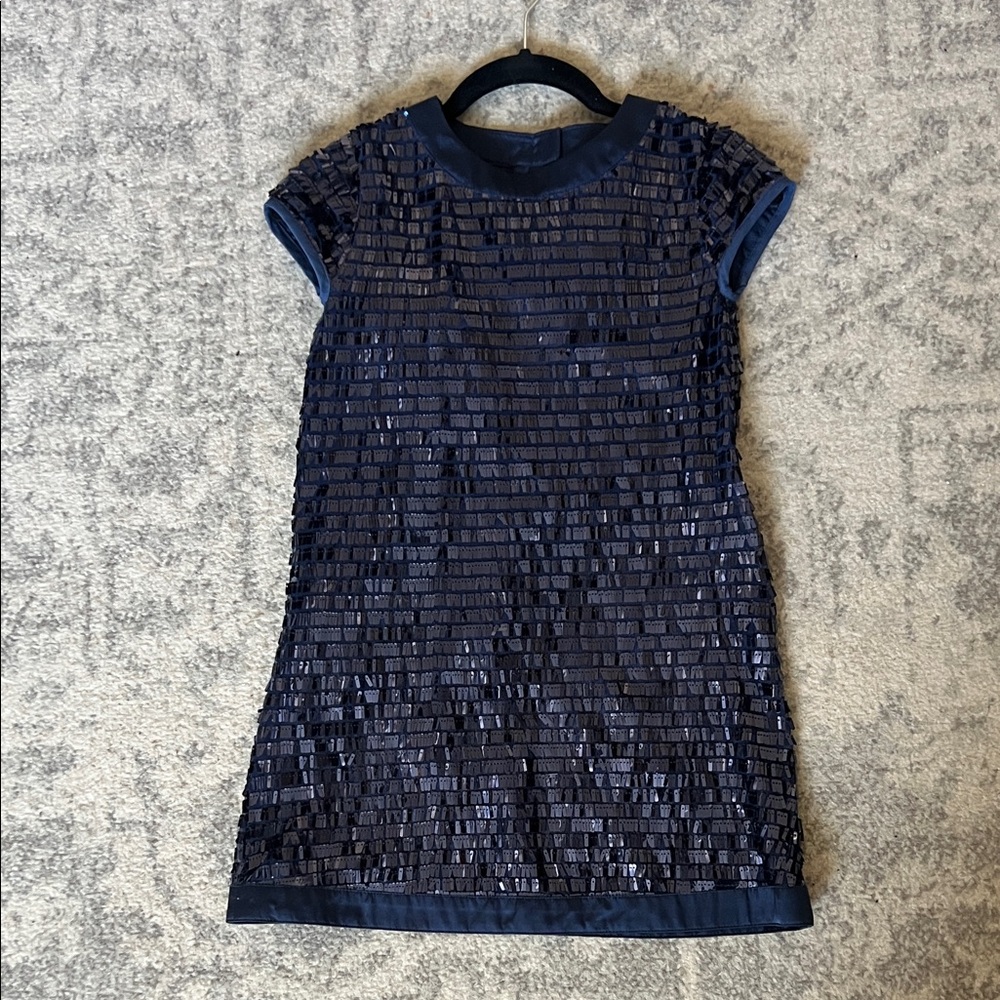 Boboli Navy Blue Sequined Kids Dress Sz 8